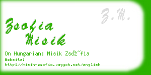 zsofia misik business card